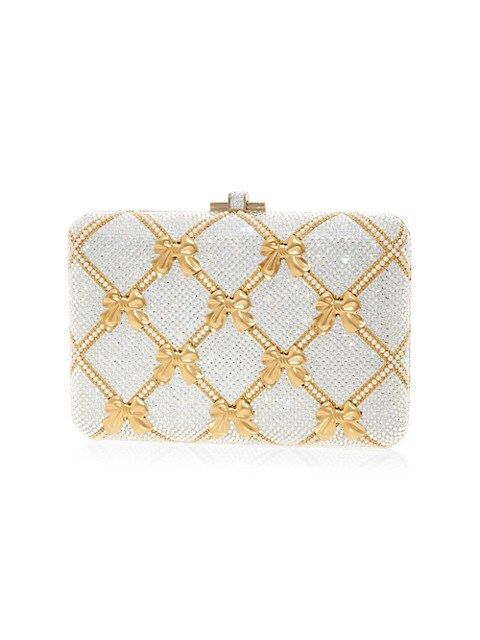 Slim Slide Bow Crystal Clutch | Saks Fifth Avenue