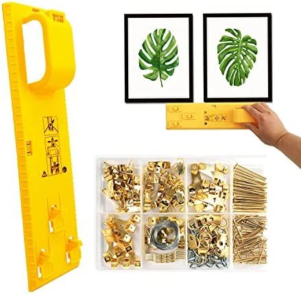 Picture Hanging Kit, Picture Frame Hanger Tool, Heavy Duty Photo Hanger Accessories with Multifun... | Amazon (US)