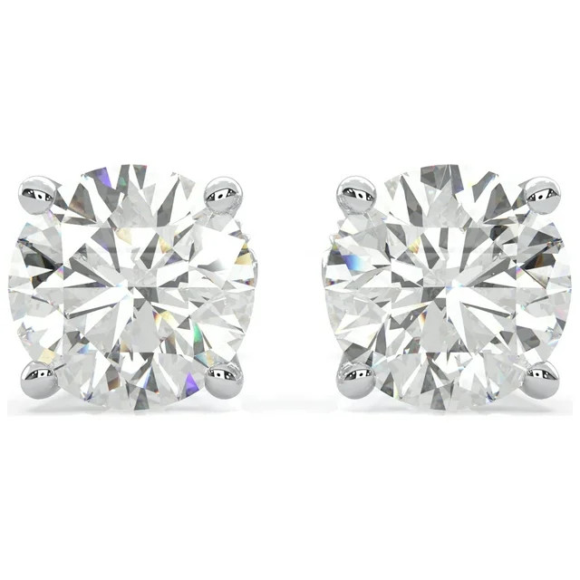 Moissanite Stud Earrings, 0.3ct-3.5ct DF Color Brilliant Round Cut Lab Created Diamond Earrings 1... | Walmart (US)