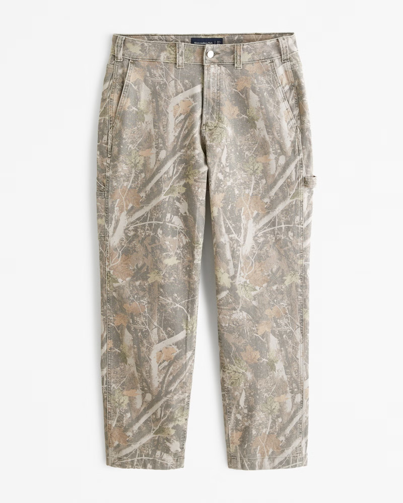 Abercrombie & Fitch Men's Athletic Loose Workwear Pant in Brown Camo - Size 32 X 28 | Abercrombie & Fitch (US)