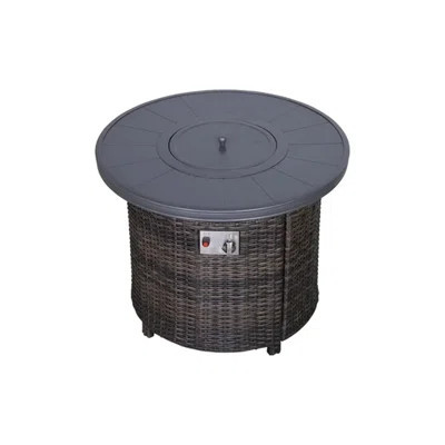 25" H X 32" W Fireplace Table, Aluminum Propane, Exterior, Stainless Steel Burner, 55,000 , Even Flame Distribution Outdoor Fire Pit, Cover, Output, A | Wayfair North America