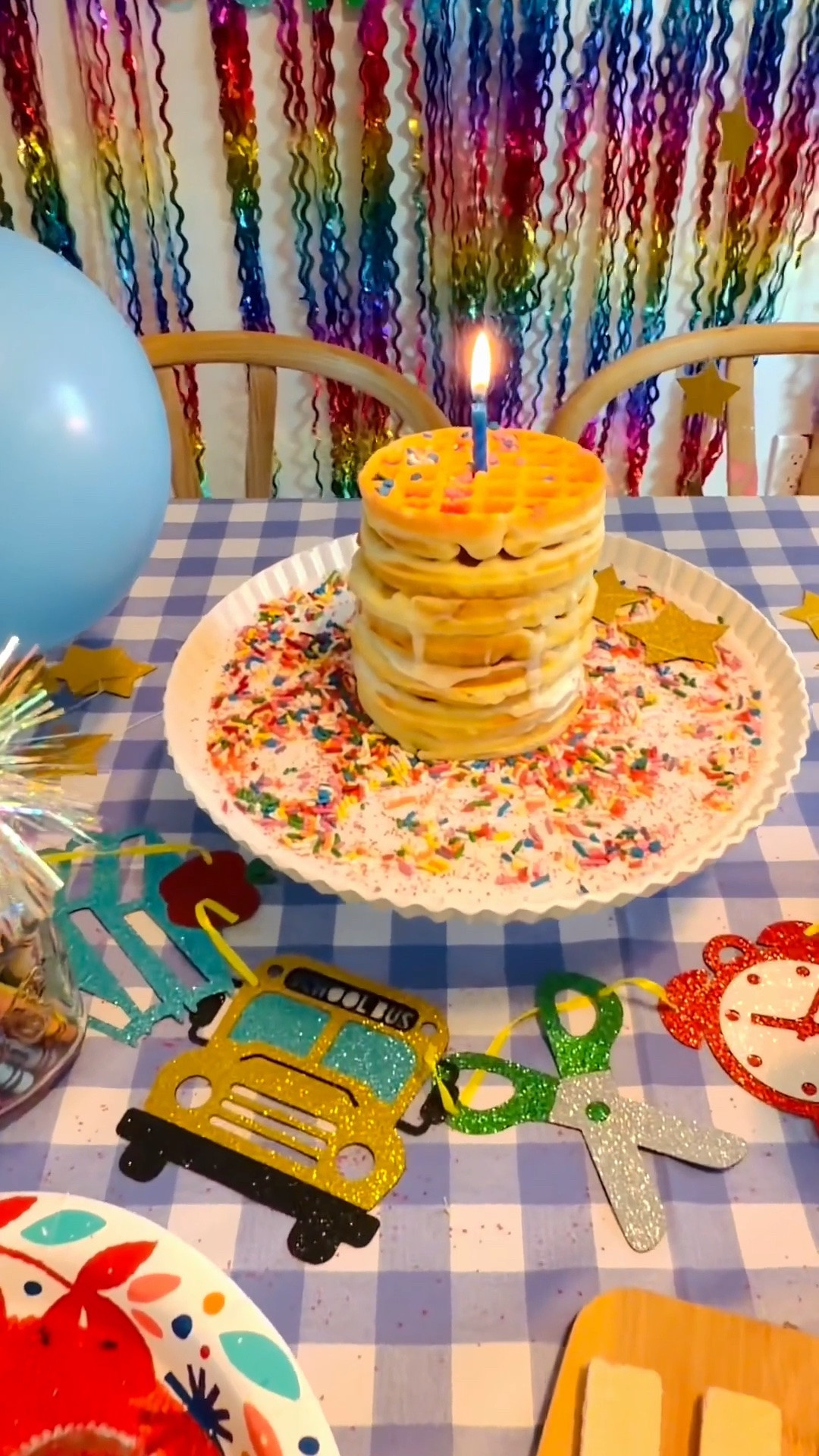 🎉✨ Waffle cake magic for our back-to-school bash! This sweet treat is an easily customizable cake for any celebration 🧇💖 6-8 mini waffles stacked high with fluffy frosting and colorful sprinkles!🎈✨ 

Recipe: 
- Waffle mix pack 
- 1 egg 
- 1/4 cup vegetable oil 
- Mini waffle maker magic! 
- Whipped cream frosting

Get creative with icing colors and sprinkles for a birthday or any celebration! 🎂🎈 #backtoschool #wafflecake #diy #partydecor #backtoschoolshopping #party #birthday #birthdaycake

#LTKmomlife #LTKKids #LTKHome