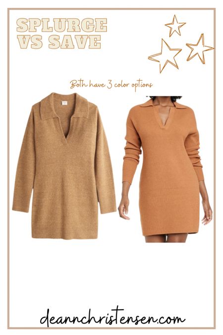 Splurge Vs Save ✨ which one would you pick?! Fall dress, sale dresses, fall outfit, comfy fall outfit idea 

#LTKSeasonal #LTKsalealert #LTKbump