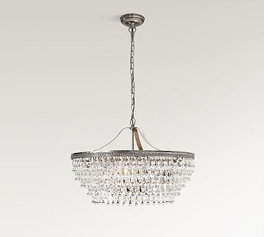 Clarissa Crystal Round Chandelier (19"-28") | Pottery Barn (US)