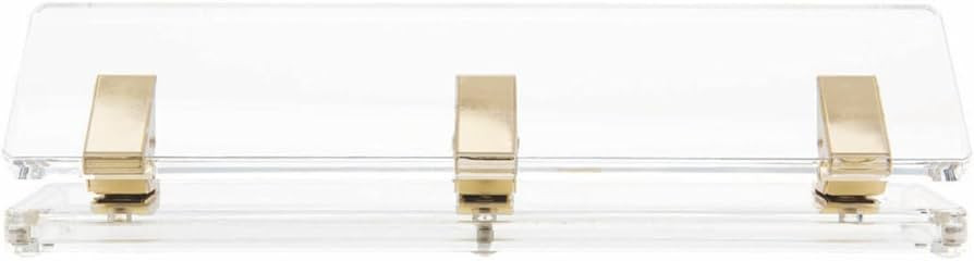 russell+hazel Acrylic Signature Hole Punch, Clear with Gold-Toned Hardware, 11” x 2.75” x 2.7... | Amazon (US)