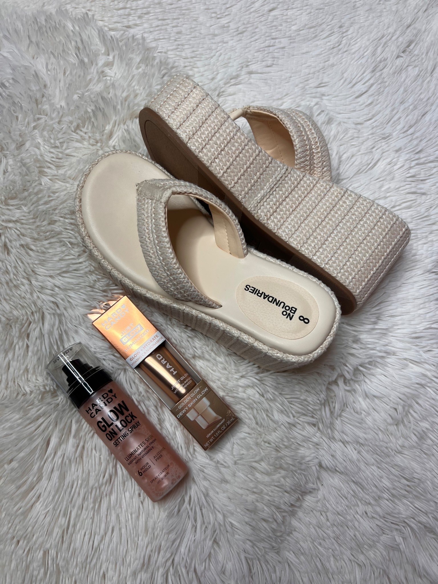 Mini Walmart haul. How cute are these platform flip flops that are giving y2k?! 😍😍 They have memory foam for us millennials now 😜. Excited to try these two hard candy products. A liquid highlighter and glowy setting spray. 

Walmart, Walmart haul, Walmart finds, makeup haul, millennial, platform shoes, dewy makeup, y2k, summer shoes 

#LTKSeasonal #LTKFestival #LTKBeauty