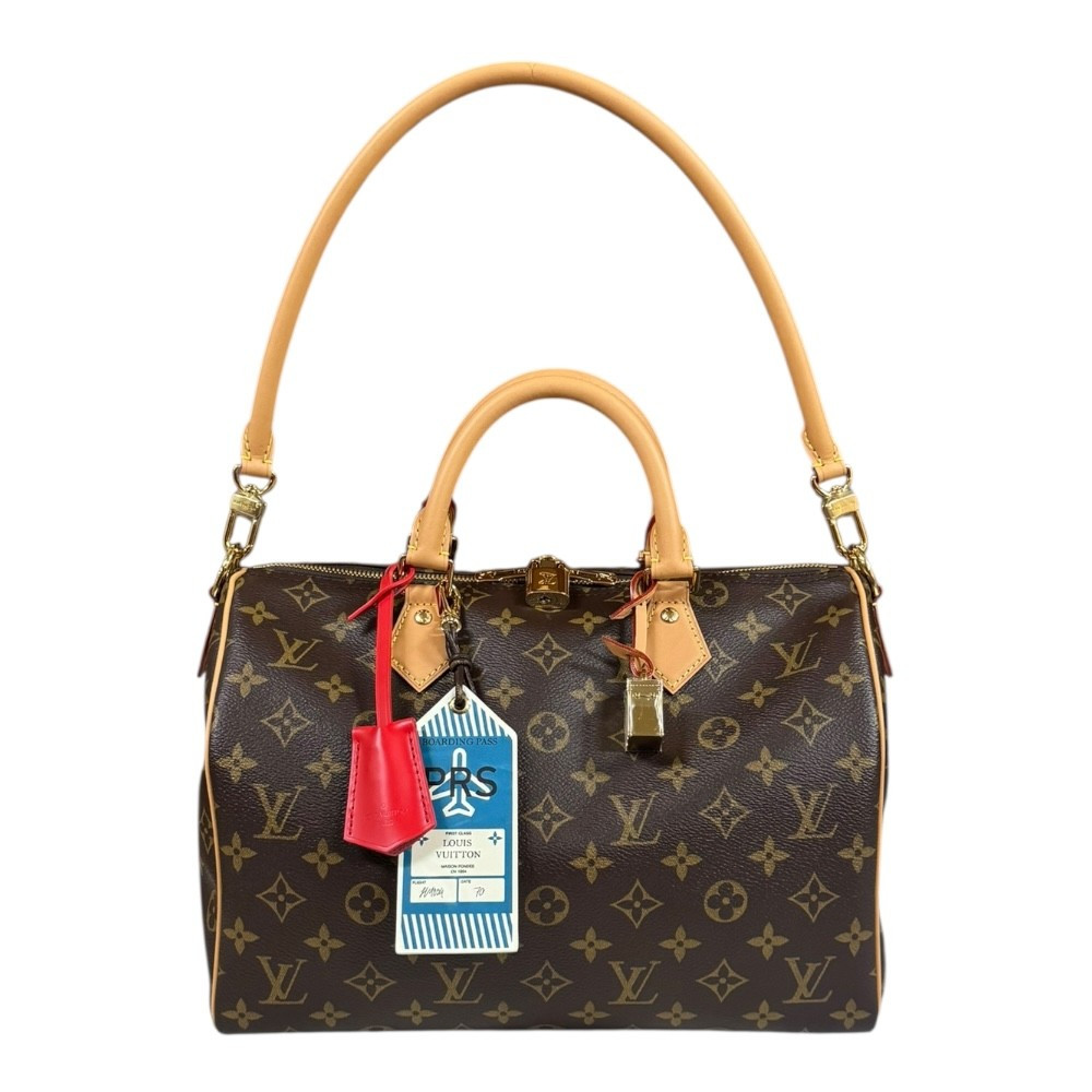 LOUIS VUITTON ShoulderBag M11945 Monogram canvas  Speedy30 Bandouliere Soft used | eBay US