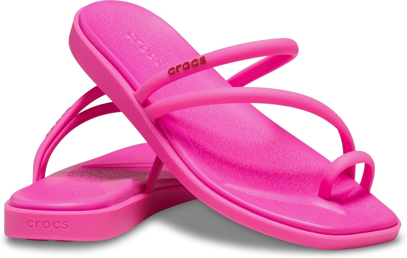 Crocs Women's Miami Toe Loop Sandal Flat | Amazon (US)