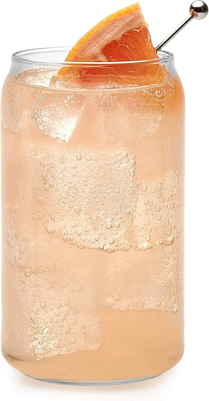 Libbey Can Shaped Beer Glass - 16 oz - 4 PACK w/Pourer | Amazon (US)