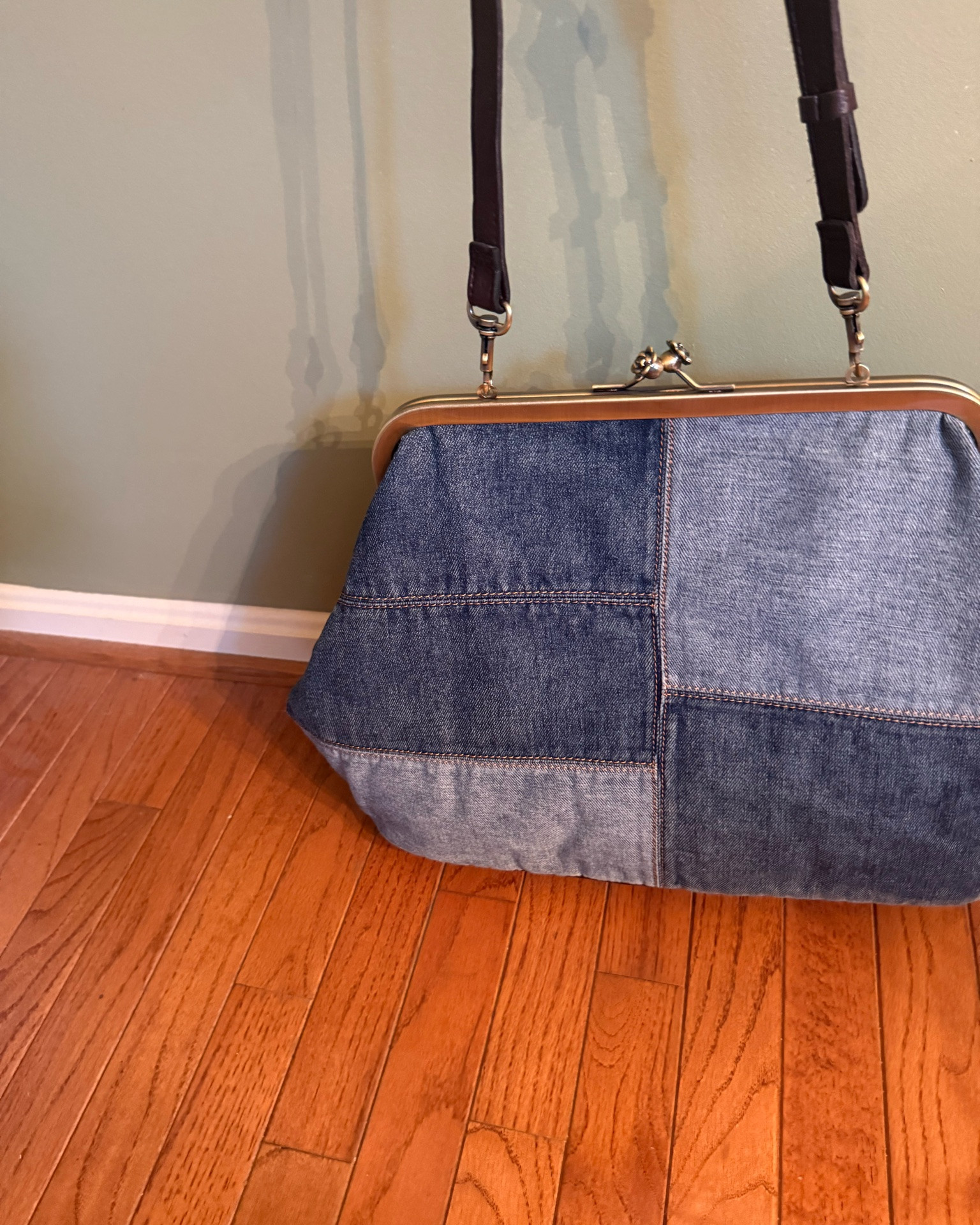 Patricia Nash Denim Patchwork Clutch
