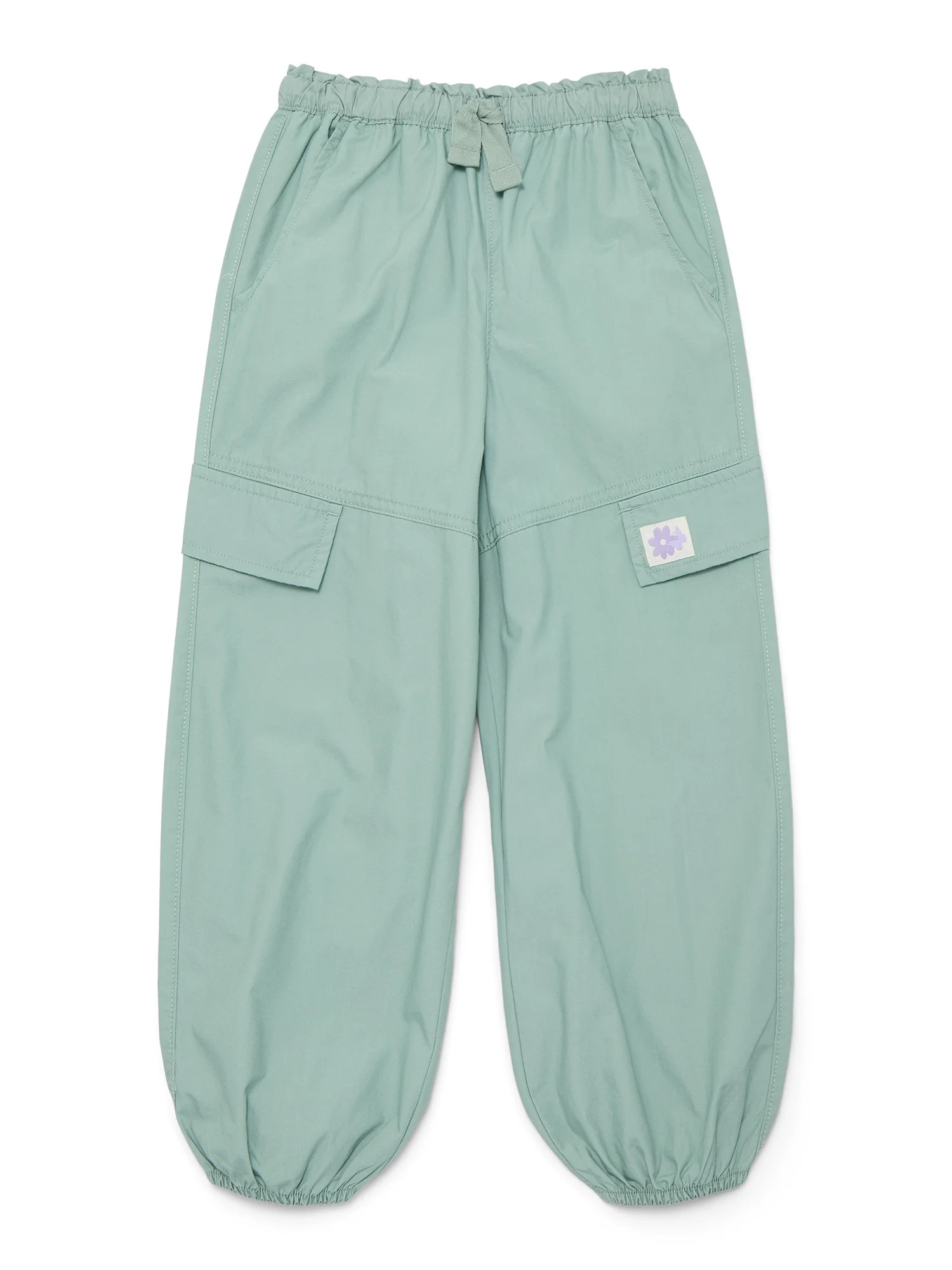 Wonder Nation Little Girls Cotton Parachute Jogger Pants, Sizes 4-10 | Walmart (US)