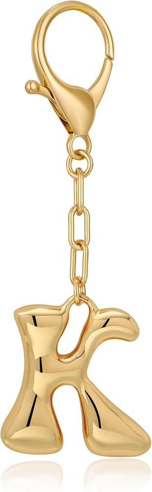 LILIE&WHITE Gold Keychain For Women With Letter Charm Gold Bag Charm Handbag Key Pendant Fashion ... | Amazon (US)