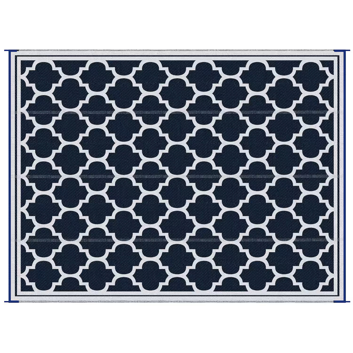 Outsunny - Outdoor Rug, 9' x 12' Plastic Rug - Dark Blue, White | Best Buy U.S.