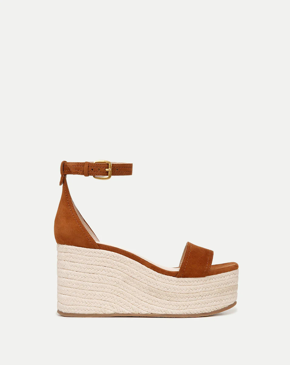 Gianna Raffia Wedge Sandal | Veronica Beard