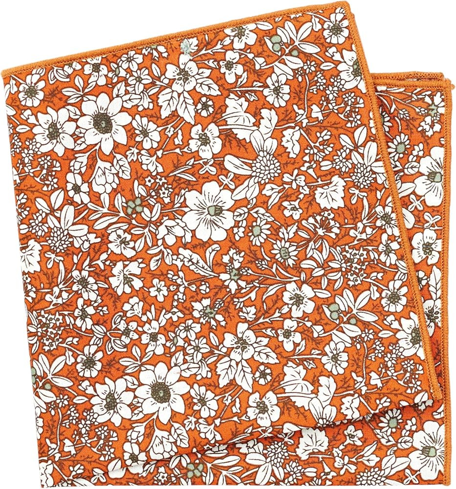 BELLUNO Printed Floral Cotton Pocket Square for Men | Amazon (US)