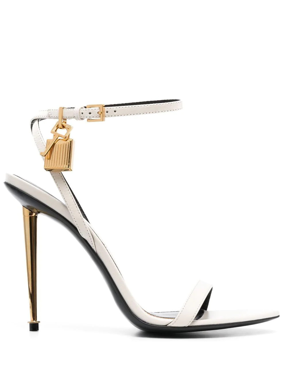 TOM FORD Padlock 120mm sandals - White | Farfetch Global