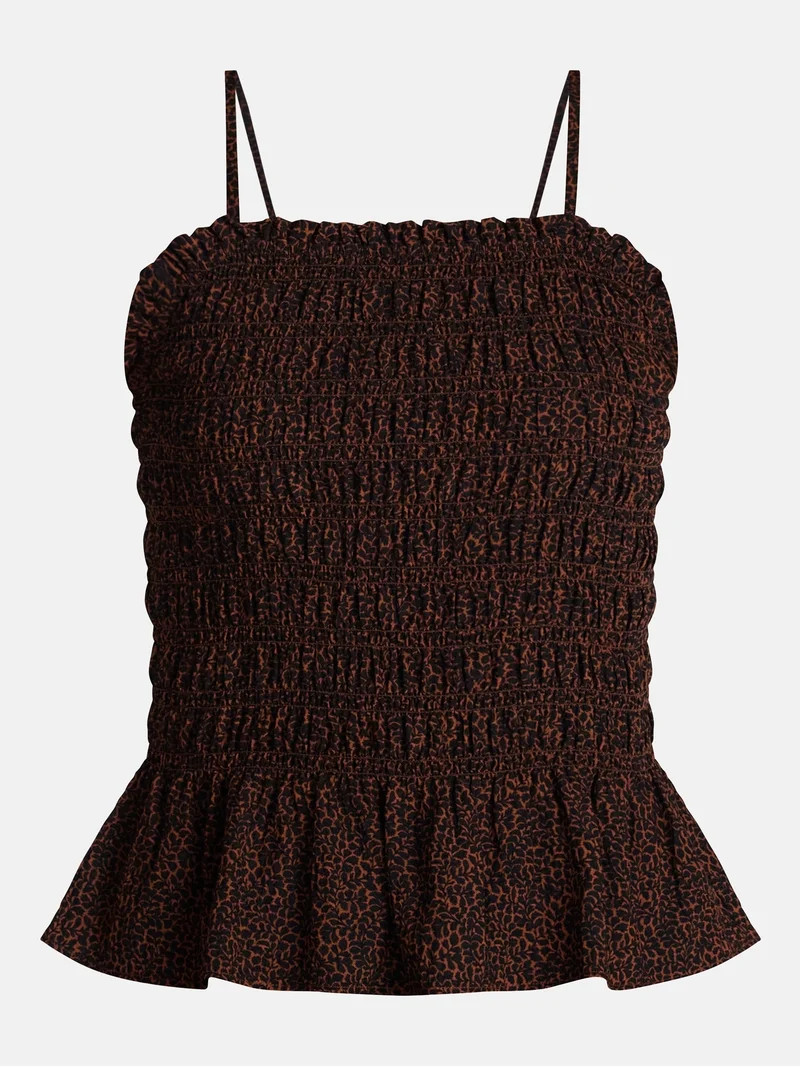 Time and Tru Women's Smocked Tank Top, Sizes XS-XXXL | Walmart (US)