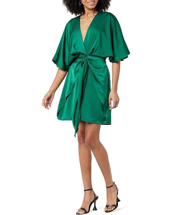 The Drop Women's Estelle Deep V-Neck Front-Tie Mini Dress | Amazon (US)