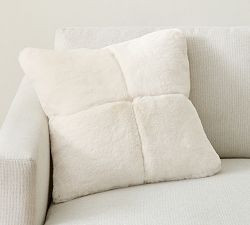 Pieced Faux Fur Pillow | Pottery Barn (US)