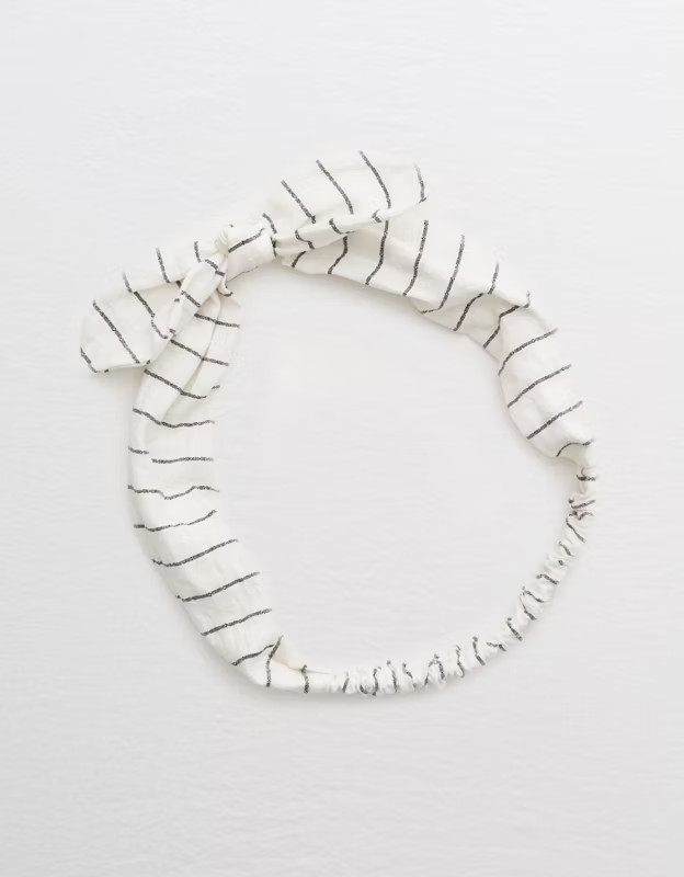 Aerie Striped Bow Headband | American Eagle Outfitters (US & CA)