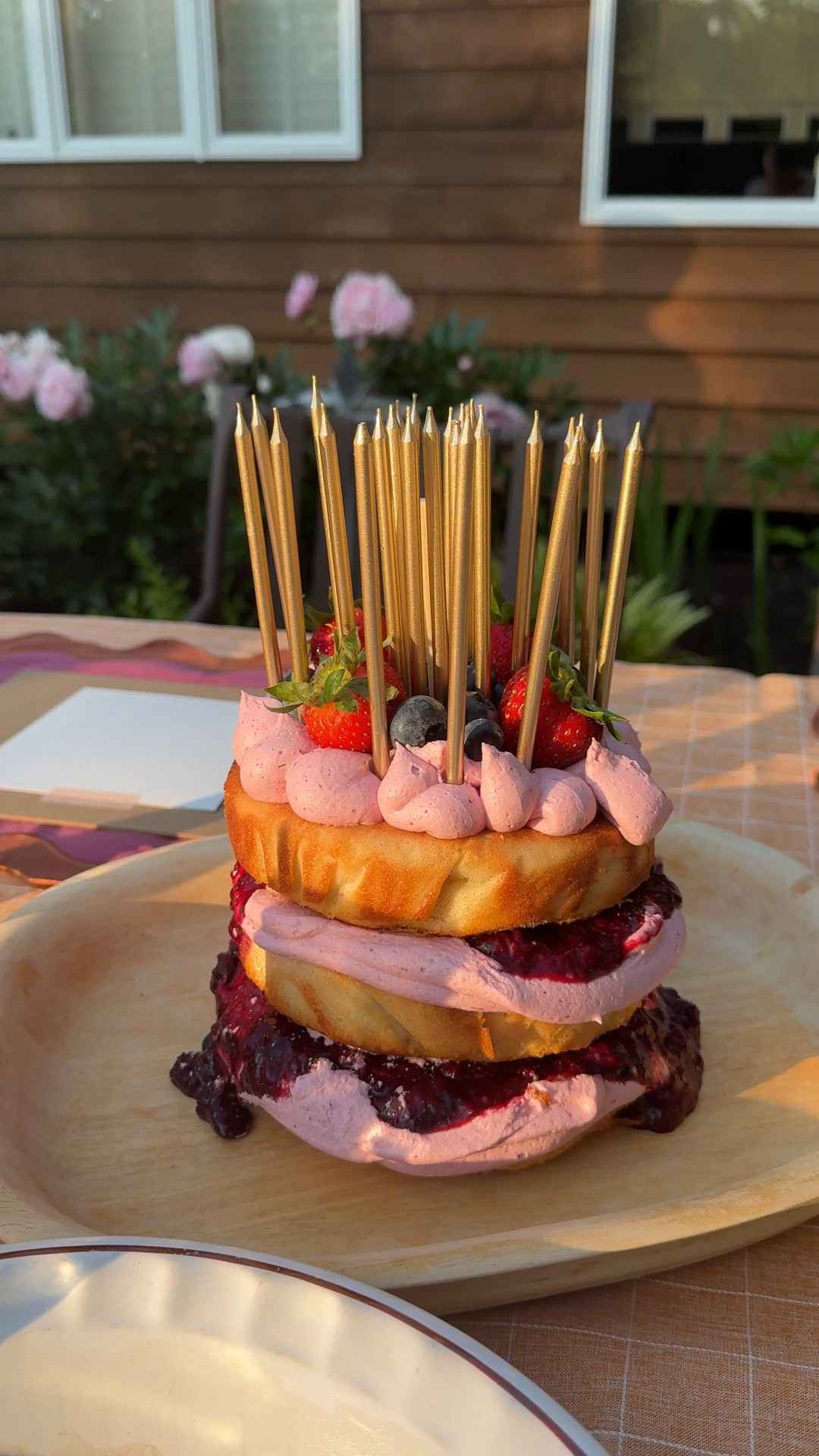 Mixed Berry Honey Vanilla Birthday Cake (recipe by Bright Moment) 🍓🍯🫐