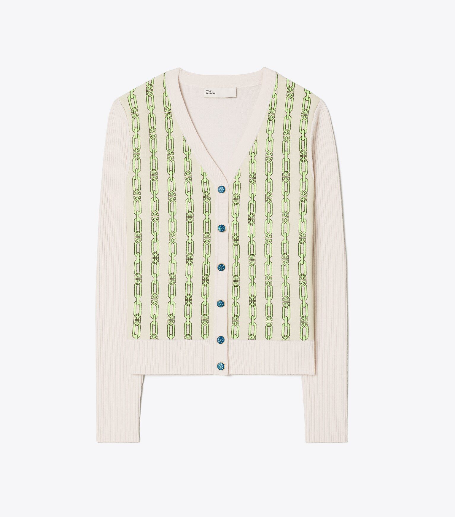 MERINO JACQUARD-FRONT CARDIGAN | Tory Burch (US)