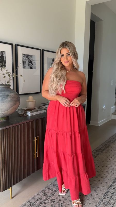 It’s dress season!!!! 🤍 #AbercrombiePartner this weekend is Dress Fest!!! Get 20% off all dresses + 15% off almost everything else with code “DRESSFEST. 🥳🎉 

Red dress, puff sleeve, yellow/green floral is a medium! I size down with anything that only fits at my chest because I’m a 36B 

Colorful mesh, blue floral, white maxi is a size large because they have less material in the hips so I stick to my true size for those. 

HOPE THIS HELPS!!!🤍✨