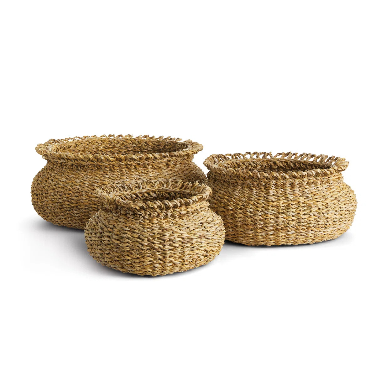 Napa Home and Garden 3 Piece Seagrass Basket Set & Reviews | Perigold | Perigold