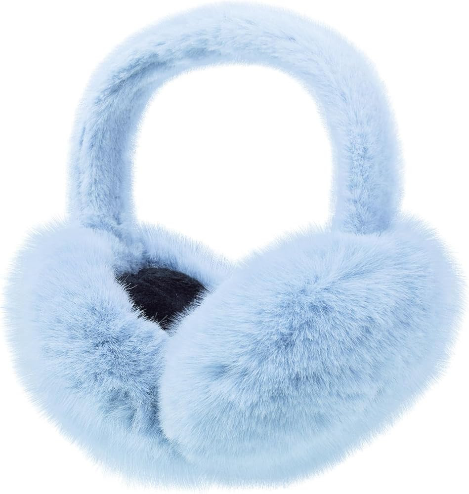 Foldable Ear Muffs for Women Cold Weather Fluffy Earmuffs Winter Warm Headband Cute Slouchy Ear W... | Amazon (US)