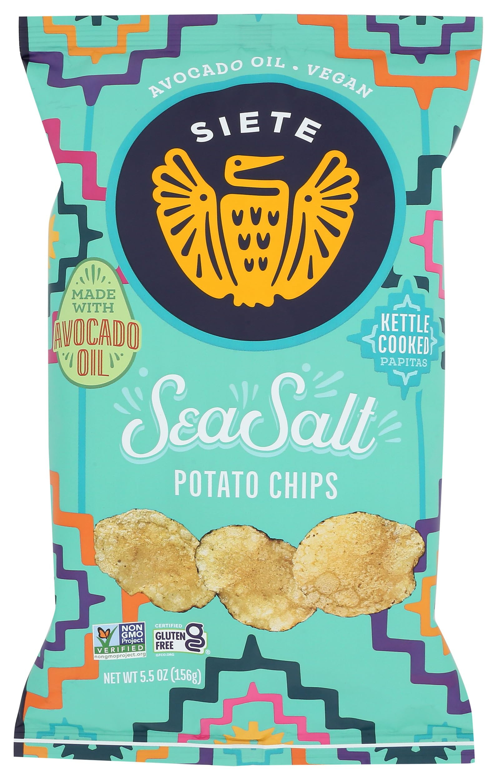 Siete Family Foods Sea Salt Potato Chips, 5.5 oz Bag | Amazon (US)