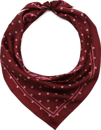 Horse & Carriage Polka Dot Silk Square Scarf | Nordstrom