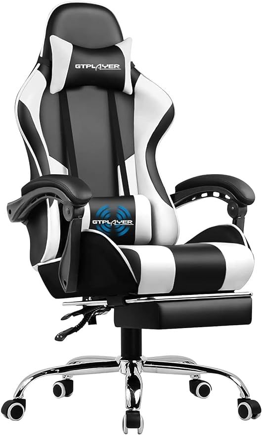 GTPLAYER Gaming Chair, Computer with Footrest and Lumbar Support Height Adjustable with 360°-Swi... | Amazon (US)