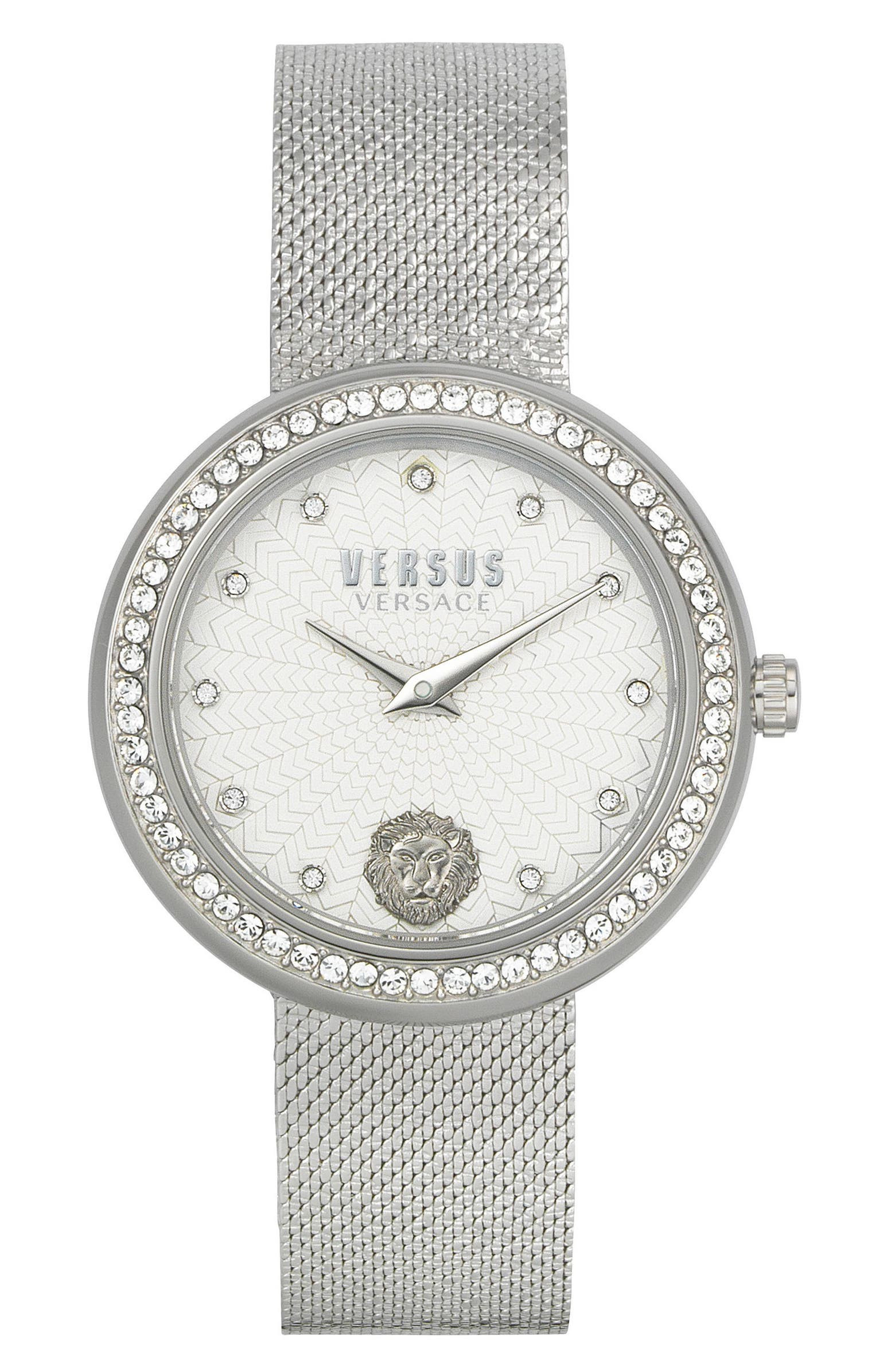 VERSUS Versace Lea Crystal Mesh Strap Watch, 35mm | Nordstrom | Nordstrom