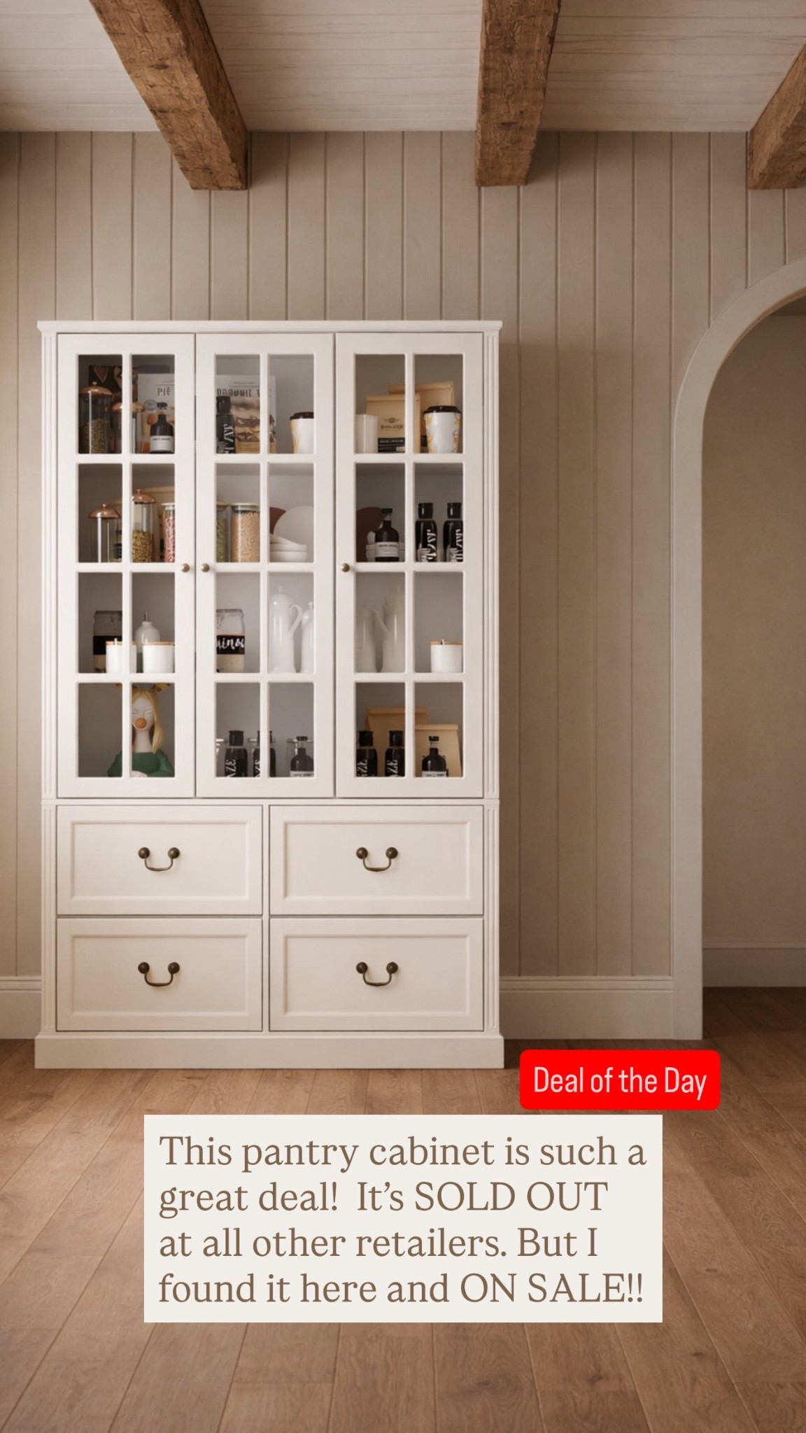 This cottage-style pantry cabinet is SUCH a good deal 🤍
✨ Glass doors
✨ Tons of storage
✨ Timeless white finish

It’s sold out almost everywhere, but I found it ON SALE right now 👀
Perfect for kitchens, pantries, dining rooms, or even entryway storage.

👉 Tap to shop before it sells out again

pantry cabinet, cottage kitchen storage, white cabinet with glass doors, farmhouse pantry cabinet, kitchen storage cabinet, affordable pantry cabinet, cottagecore kitchen, Wayfair, Walmart home, Amazon home 


#LTKHome #LTKSaleAlert #LTKFindsUnder100