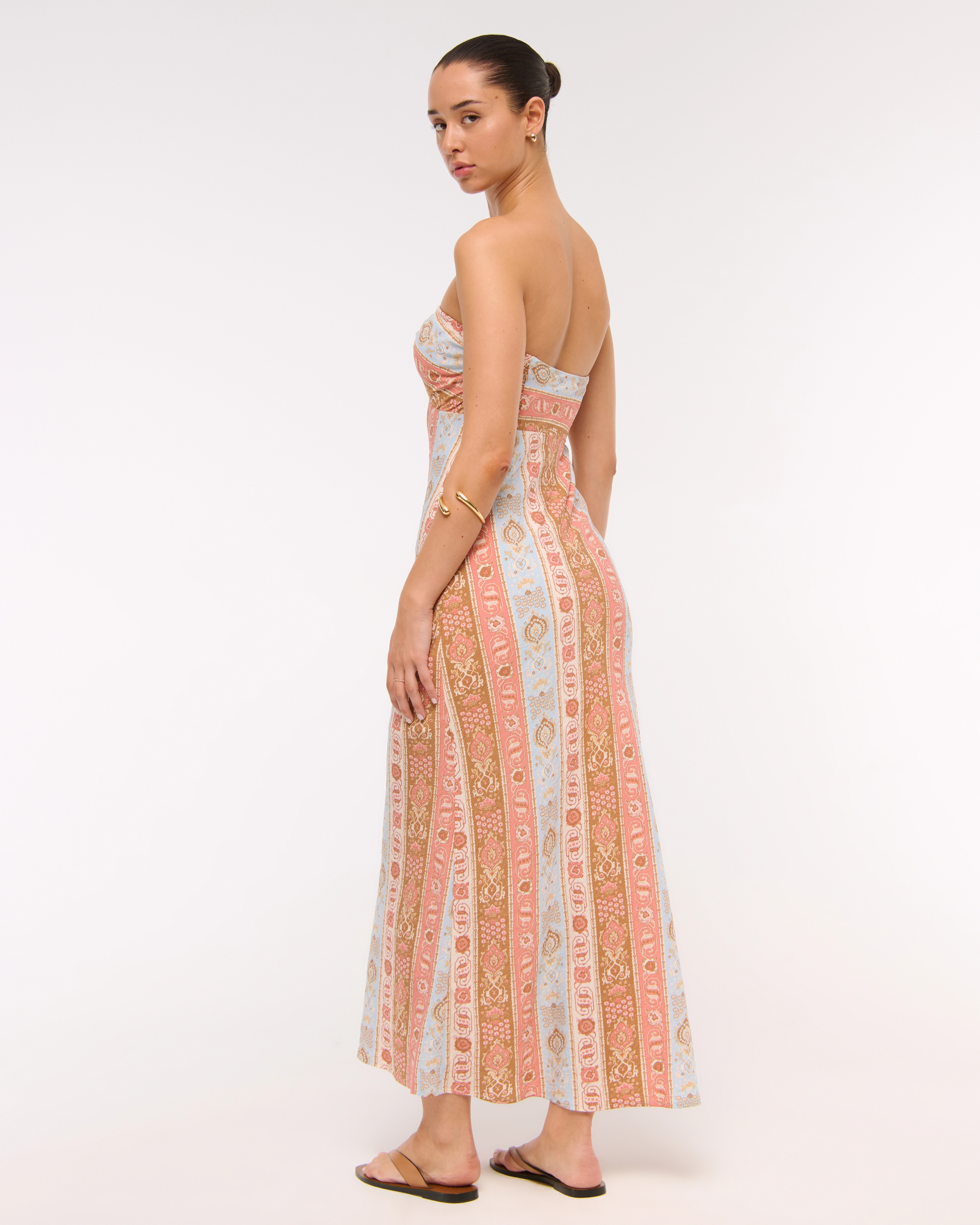 Strapless Knotted Maxi Dress | Abercrombie & Fitch (US)