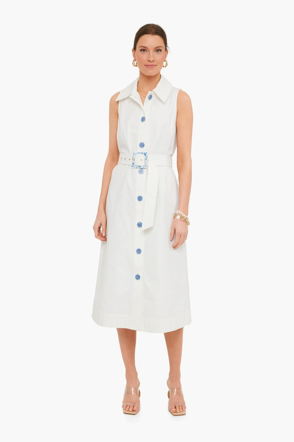 White Sleeveless Chamberlin Dress | Tuckernuck (US)
