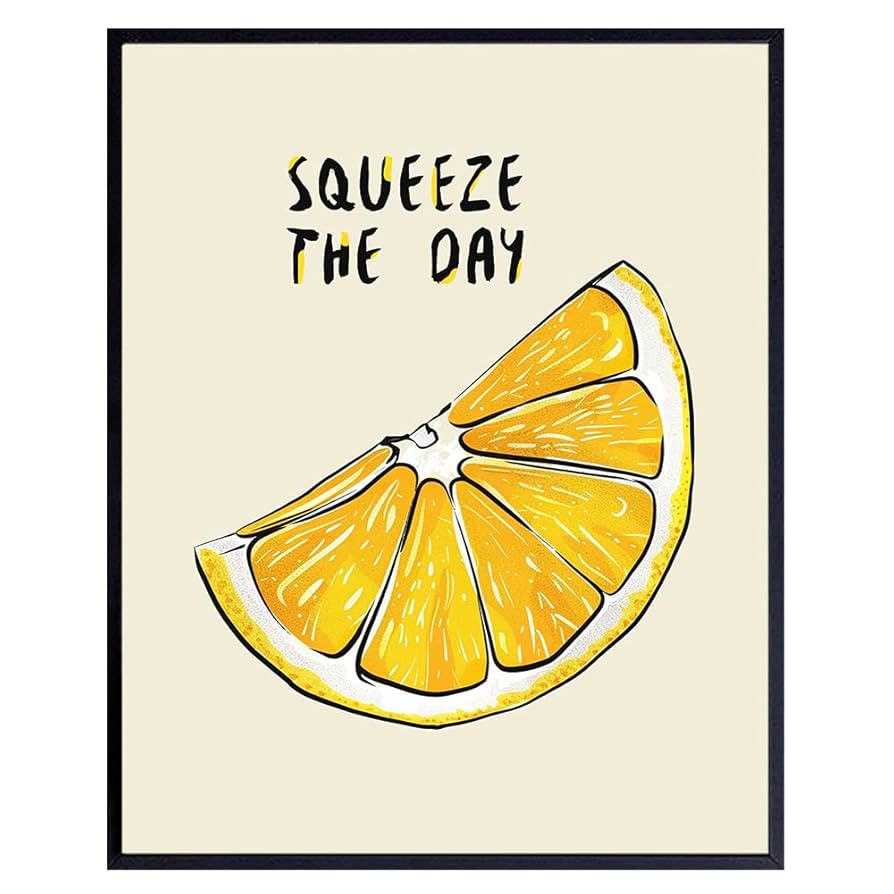 Kitchen Wall Decor - Funny Quotes Wall Decor - Dining room Picture - Lemon Kitchen Artwork - Dini... | Amazon (US)