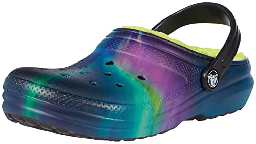 Crocs Kids' Classic Tie Dye Lined Clog | Kids' Slippers, Northern Lights, 5 Toddler | Amazon (US)