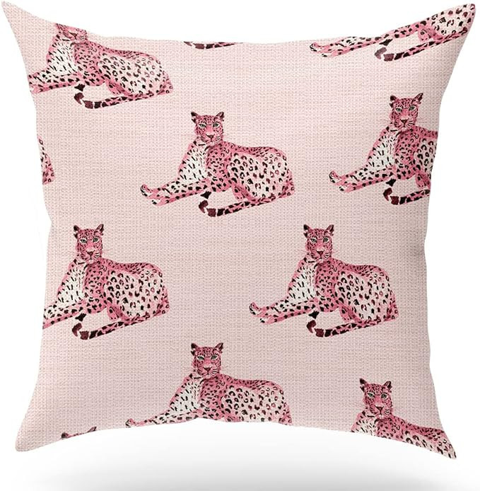 KongMoTree Leopard Throw Pillow Covers, Cheetah Print Pillowcase, Leopard Decor Linen Square Pill... | Amazon (US)