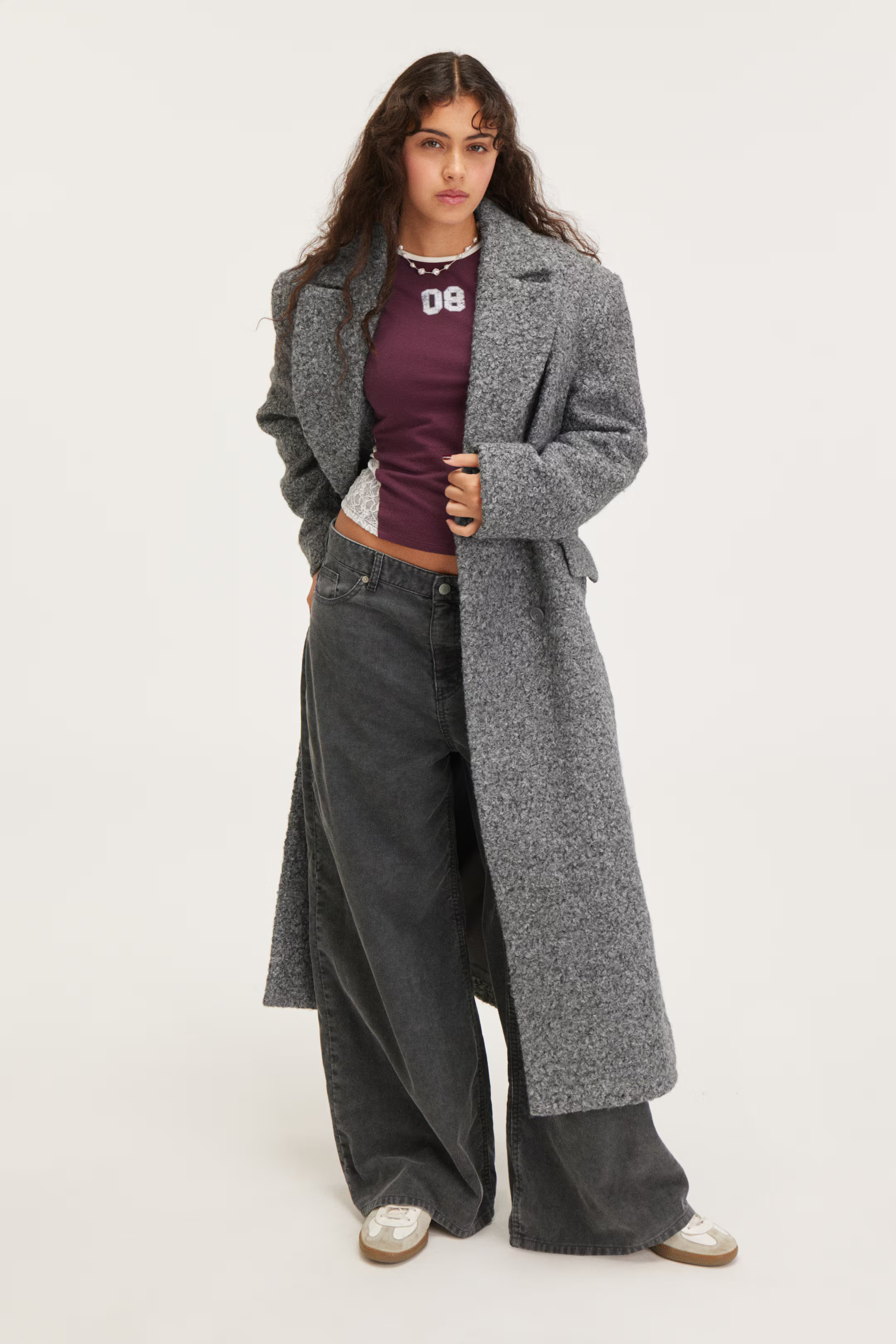 Langer zweireihiger Oversize-Mantel | H&M (DE, AT, CH, NL, FI)