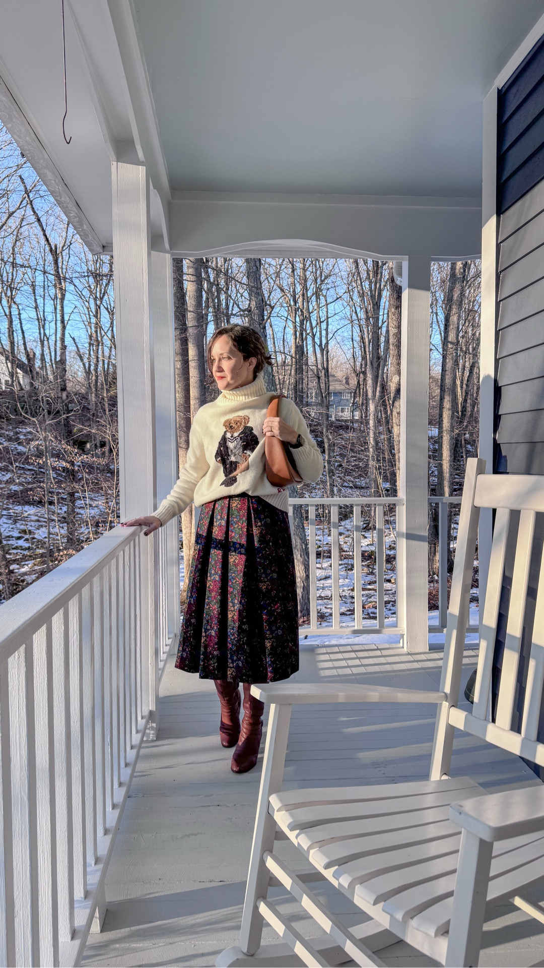 My Ralph Lauren winter outfit 👢 skirt is vintage, boots are Born. 

#LTKSeasonal #LTKOver40 #LTKootd