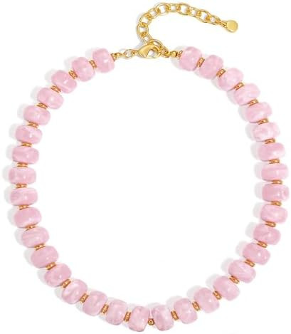 LILIE&WHITE Resin Chunky Beaded Necklace for Women Minimalistic Modern Statement Necklace Jewelry... | Amazon (US)