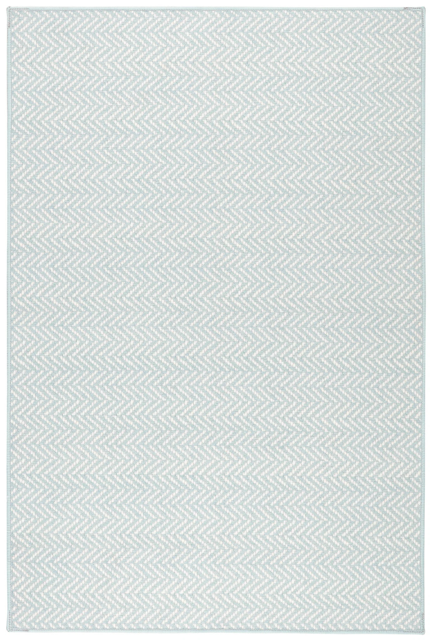 Herringbone Swedish Blue Machine Washable Rug | Wayfair North America
