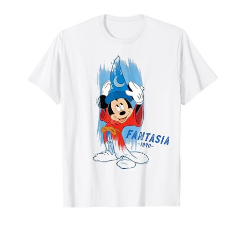 Disney Ink and Paint Sorcerer Mickey Mouse in Fantasia 1940 T-Shirt | Amazon (US)