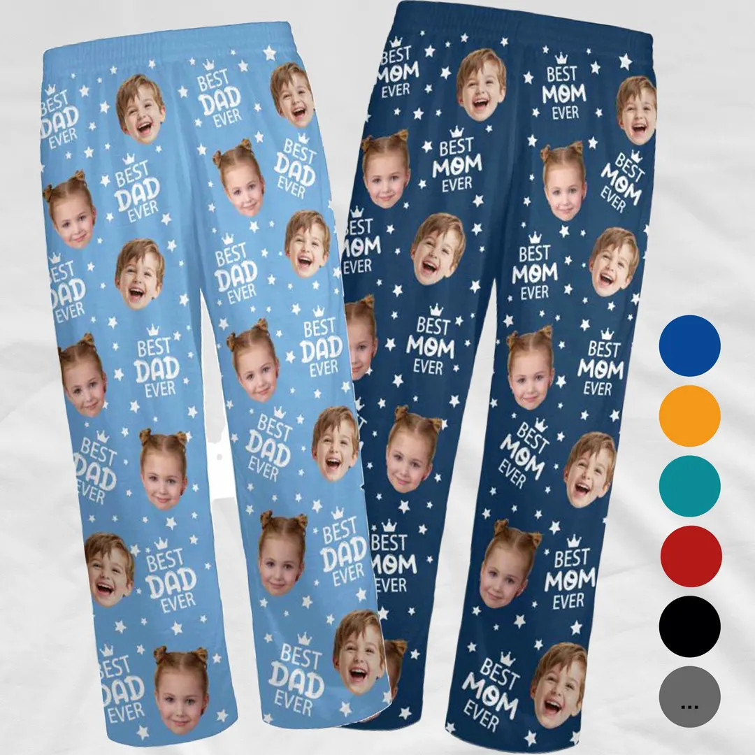 Custom Face Pajama Pants, Photo Gift for Dad Mom - Etsy | Etsy (Global)