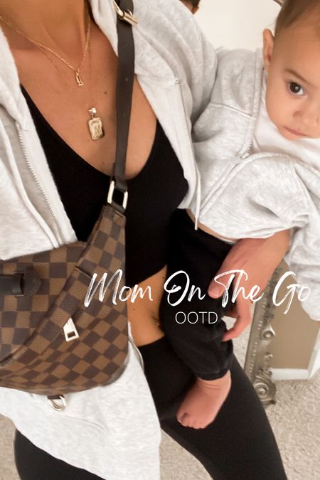 Mom on the go outfit of the day 👶🏼 
Mom- medium hoodie
Toddler- 3T hoodie
Baby- 12-18 mo hoodie 

Mom style, athleisure, loungewear, comfy outfit, everyday style, zip up hoodie, leggings, bum bag, Louis Vuitton dupe, baby boy outfit, toddler boy outfit

#LTKkids #LTKfamily #LTKbaby