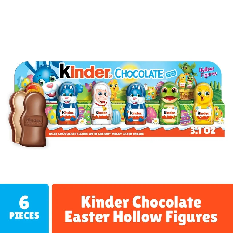Kinder Easter Mini Hollow Milk Chocolate Candy Figures, Easter Chocolate Candy, 6-Figure Pack, 3.... | Walmart (US)