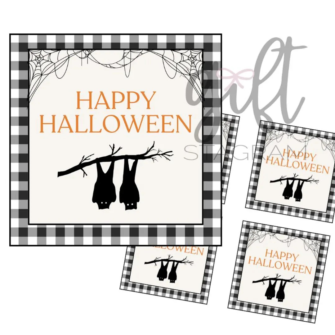 Happy Halloween Gift Tag | DIGITAL DOWNLOAD | Halloween | Gift Tag | Halloween Gift Ideas | 3x3" ... | Etsy (US)