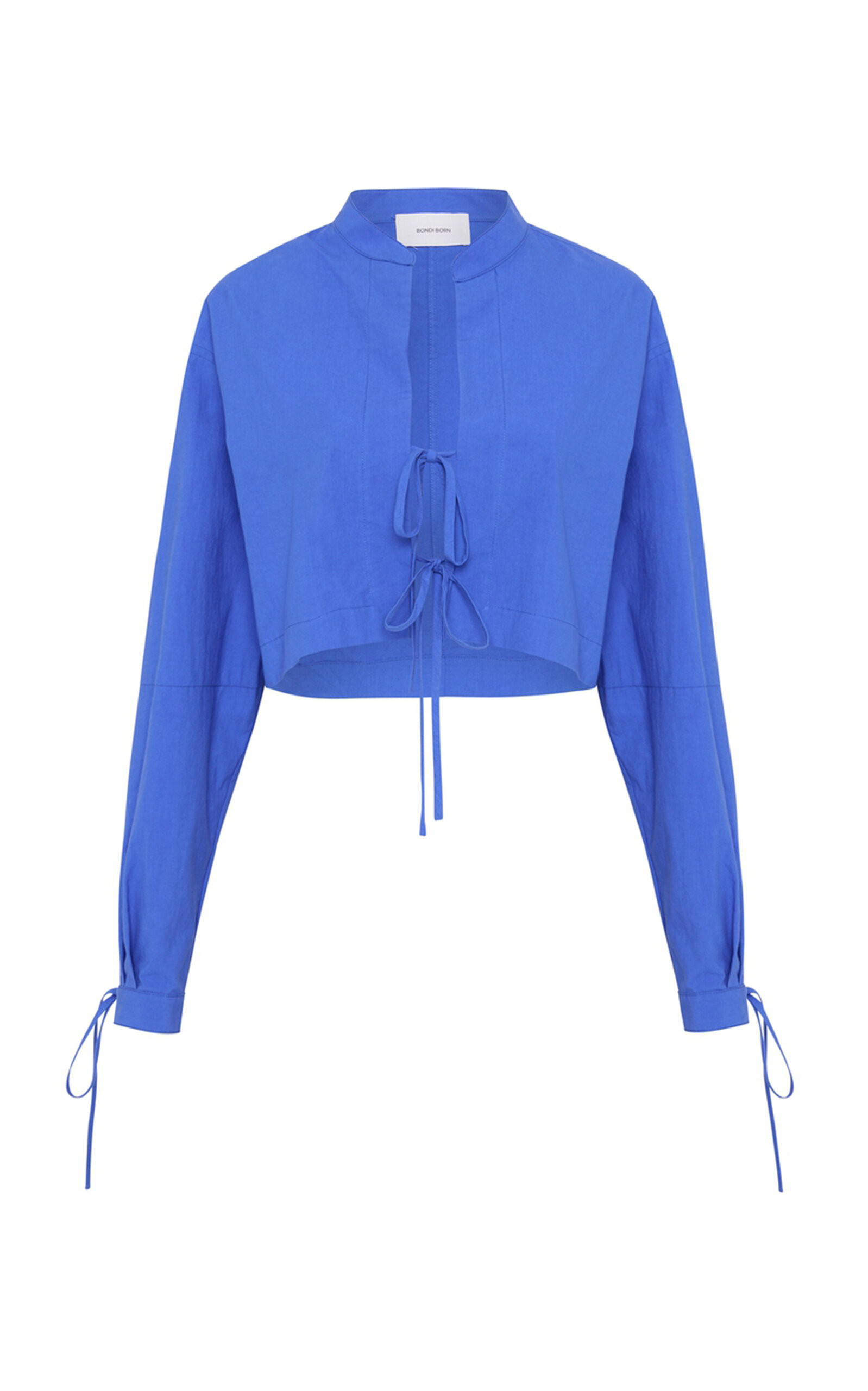 Papeno Cropped Tie-Front Cotton Top | Moda Operandi (Global)