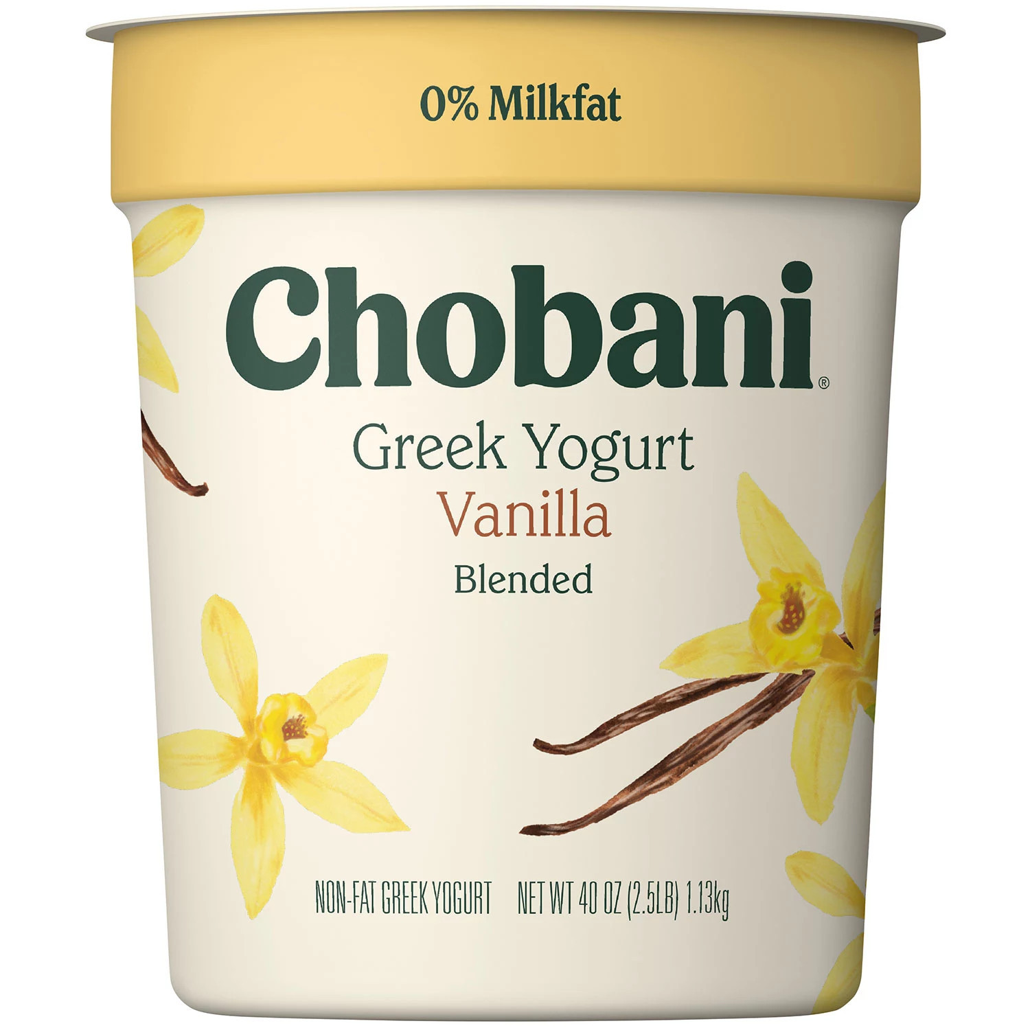 Chobani Vanilla Nonfat Greek Yogurt, 40 oz. | Sam's Club